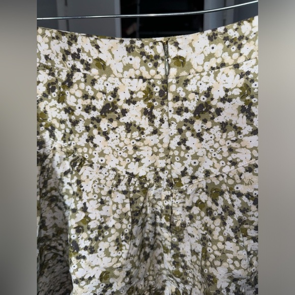 Shona Joy for Free People Elsa Linen blend mini skirt, Size 4 Green Floral💚 - Picture 3 of 4